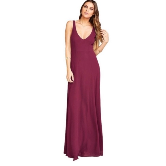 NWT Show Me Your Mumu Jenn Maxi Dress Merlot XXS - Picture 6 of 9